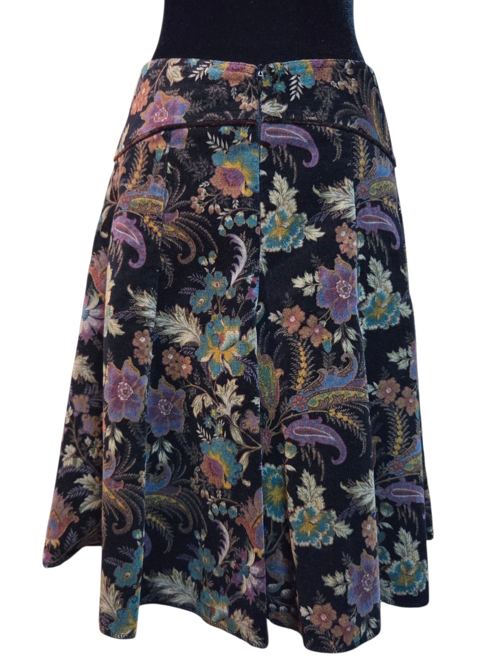 Luxurious Fall Floral Paisley Tapestry Skirt M/L - Picture 2 of 7
